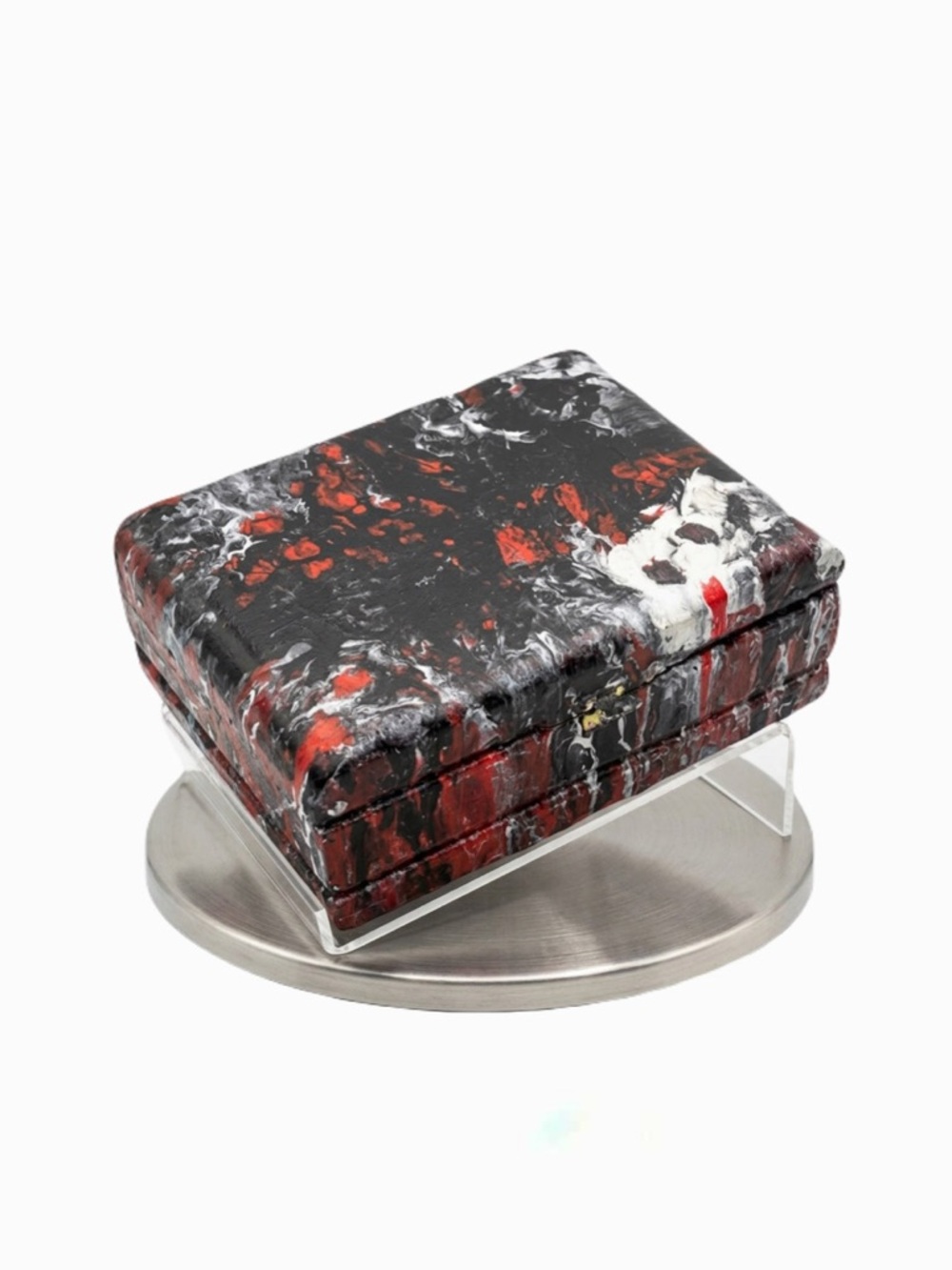 New Artisan Hand Painted By Me Gothic Poured Vintage Cigar Box By Arturo Fuente